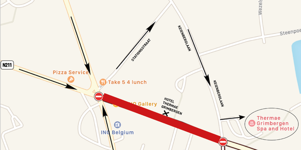 Thermae Grimbergen: road works Wolvertemsesteenweg Kaartjegrimbergenwerken.png